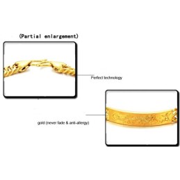 Komplett In Spezifikationen Männliches Drachenmuster 18K Vergoldetes Armband