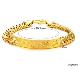 Komplett In Spezifikationen Männliches Drachenmuster 18K Vergoldetes Armband