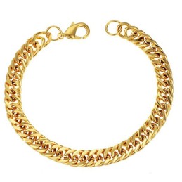 Stabiles Qualitätsarmband Mit 18 Karat Goldbeschichtung Für Männer