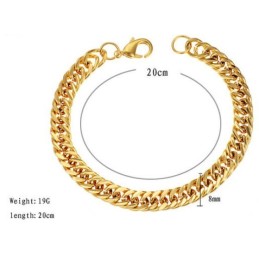 Stabiles Qualitätsarmband Mit 18 Karat Goldbeschichtung Für Männer