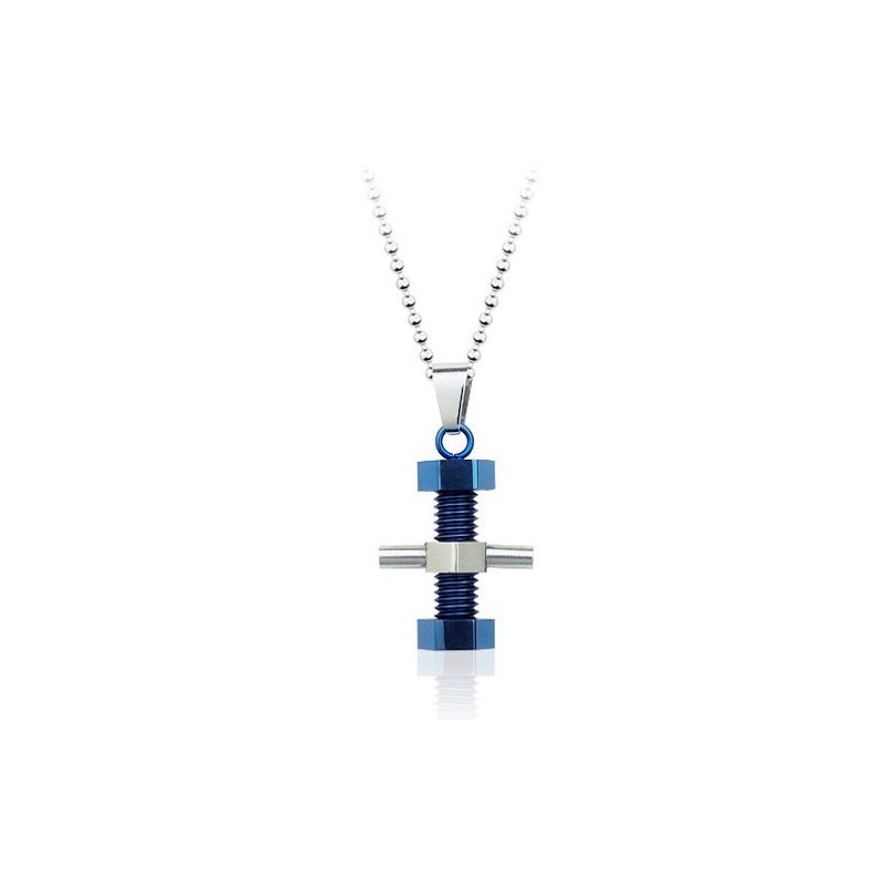 Klassischer Herren-Anhänger Aus Titan In Maschinenschraubenform – Kostenlose Kette Klassischer Herren-Anhänger Aus Titan In Maschinenschraubenform – Kostenlose Kette