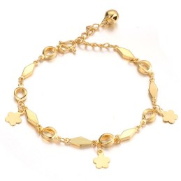 Große Auswahl An Damen-Armbändern, 18 Karat Vergoldet, Mit Glocke