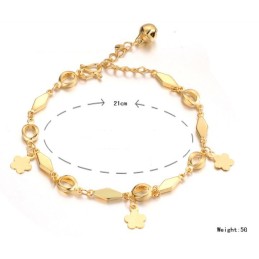 Große Auswahl An Damen-Armbändern, 18 Karat Vergoldet, Mit Glocke