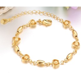 Die Königin Der Qualität, Weibliches Armband In Apfelform, 18 Karat Vergoldet