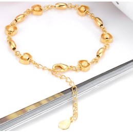 Die Königin Der Qualität, Weibliches Armband In Apfelform, 18 Karat Vergoldet