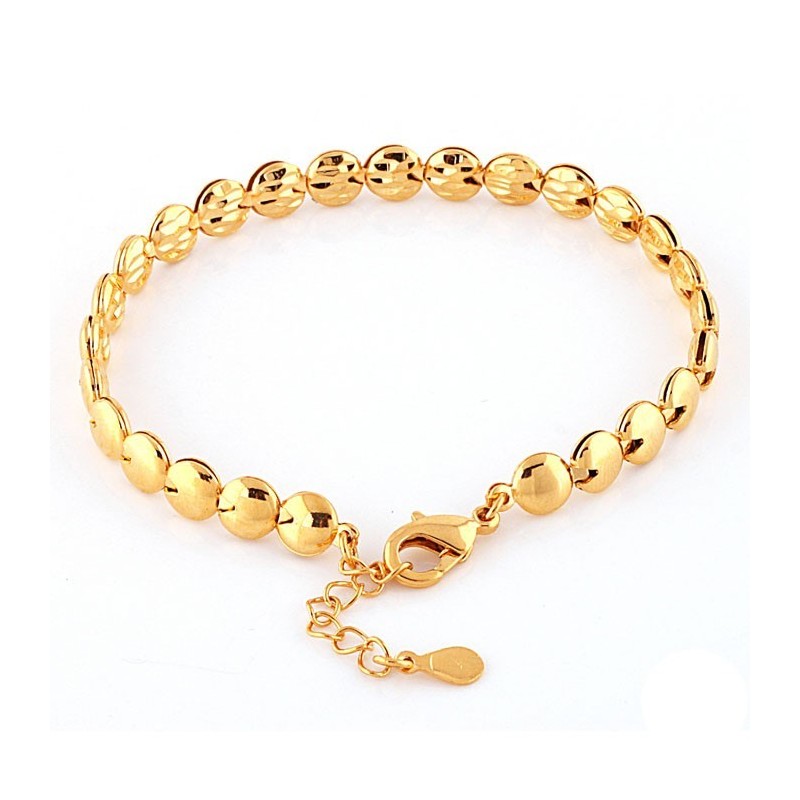 Stabiles, Hochwertiges, Flaches, Rundes Damenarmband Mit 18 Karat Vergoldung Stabiles, Hochwertiges, Flaches, Rundes Damenarmband Mit 18 Karat Vergoldung