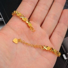 To Have A Long Story Elegantes Damenarmband Mit 18 Karat Vergoldung