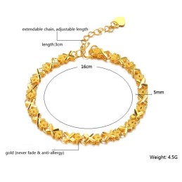To Have A Long Story Elegantes Damenarmband Mit 18 Karat Vergoldung