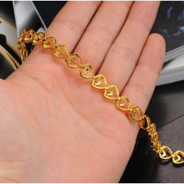 Hochwertiges, 18 Karat Vergoldetes Damen-Sweetheart-Armband