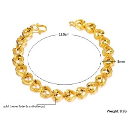 Hochwertiges, 18 Karat Vergoldetes Damen-Sweetheart-Armband