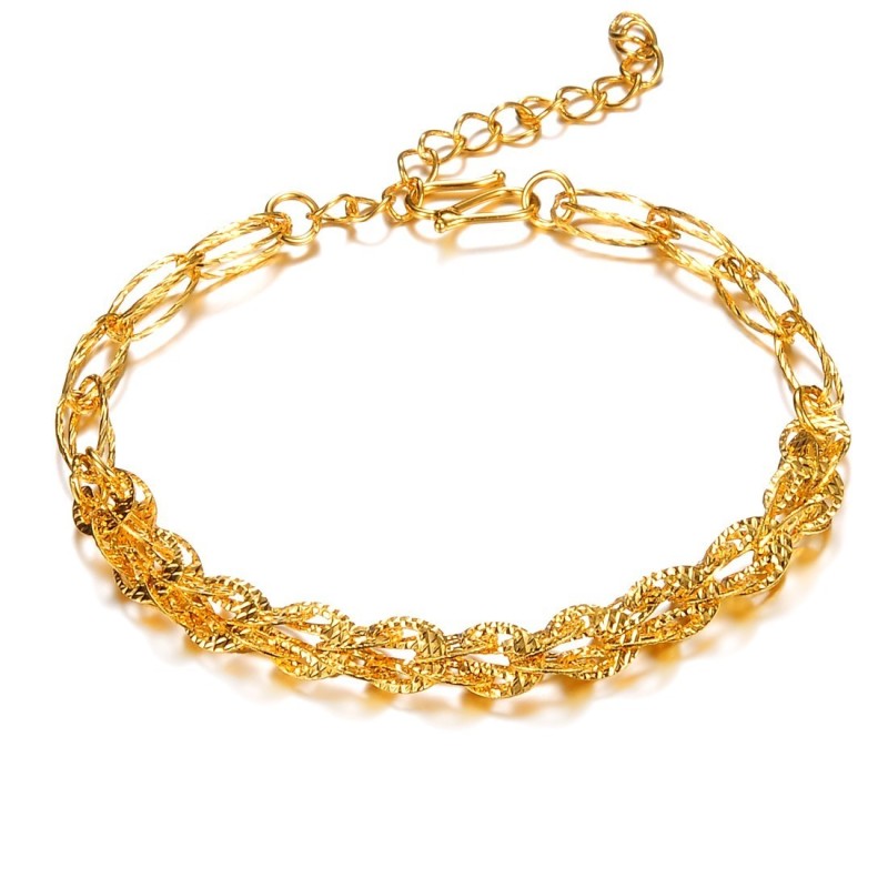 Qualität Und Quantität Garantiert, 18 Karat Vergoldetes Damenarmband Qualität Und Quantität Garantiert, 18 Karat Vergoldetes Damenarmband