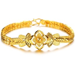 Hochwertiges, Weibliches, Exquisites, Dekoratives Muster, 18 Karat Vergoldetes Armband
