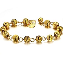 Die Königin Der Qualität – Damenarmband In Kugelform, 18 Karat Vergoldet