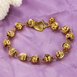 Die Königin Der Qualität – Damenarmband In Kugelform, 18 Karat Vergoldet