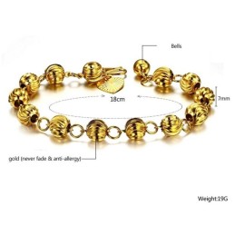 Die Königin Der Qualität – Damenarmband In Kugelform, 18 Karat Vergoldet