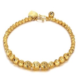 Hochwertiges Damenarmband In Kugelform, 18 Karat Vergoldet