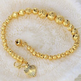 Hochwertiges Damenarmband In Kugelform, 18 Karat Vergoldet