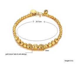 Hochwertiges Damenarmband In Kugelform, 18 Karat Vergoldet