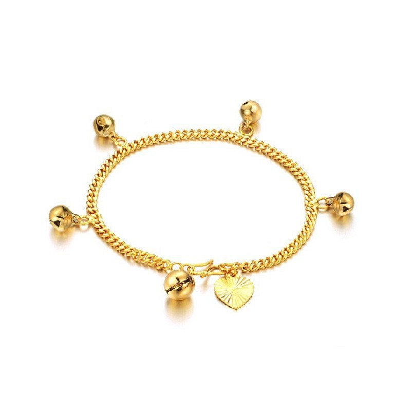 To Have A Long Story Damen-Armband, 18 Karat Vergoldet, Mit Glöckchen To Have A Long Story Damen-Armband, 18 Karat Vergoldet, Mit Glöckchen
