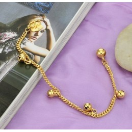 To Have A Long Story Damen-Armband, 18 Karat Vergoldet, Mit Glöckchen