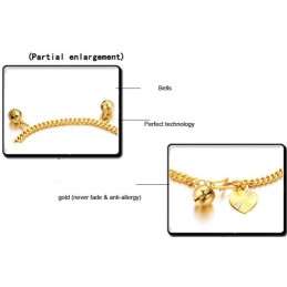 To Have A Long Story Damen-Armband, 18 Karat Vergoldet, Mit Glöckchen