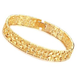 Weltweit Bekanntes, 18 Karat Vergoldetes Armband Mit Sternmuster Für Männer
