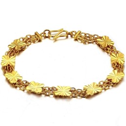 Qualität Und Quantität Gesichert Weibliches Armband In Blumenform, 18 Karat Vergoldet