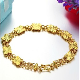 Qualität Und Quantität Gesichert Weibliches Armband In Blumenform, 18 Karat Vergoldet
