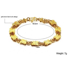 Qualität Und Quantität Gesichert Weibliches Armband In Blumenform, 18 Karat Vergoldet