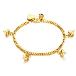 Reliable Reputation Damen-Armband „Sweetheart“ 18 Karat Vergoldet Mit Glöckchen
