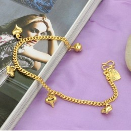 Reliable Reputation Damen-Armband „Sweetheart“ 18 Karat Vergoldet Mit Glöckchen