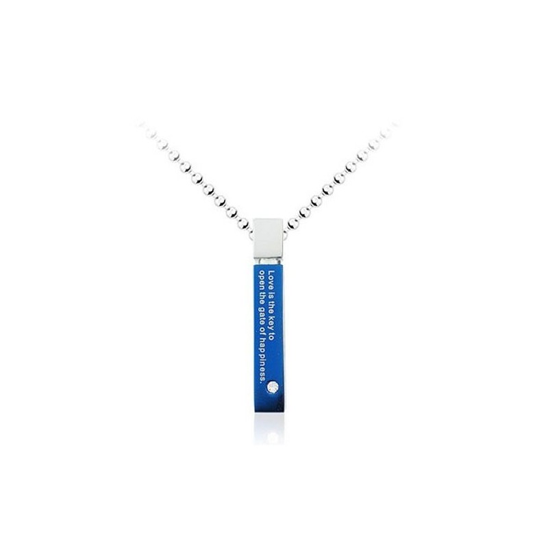 Super Herren Schöner Blauer Titan Anhänger - Gratis Kette Super Herren Schöner Blauer Titan Anhänger - Gratis Kette