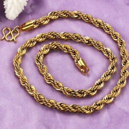 Zuverlässige, Hochwertige Halskette Im Rollen-Stil, 18 Karat Vergoldet