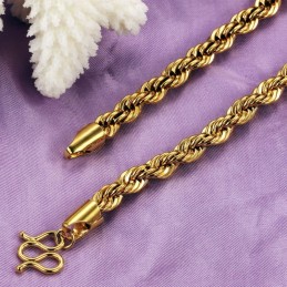 Zuverlässige, Hochwertige Halskette Im Rollen-Stil, 18 Karat Vergoldet