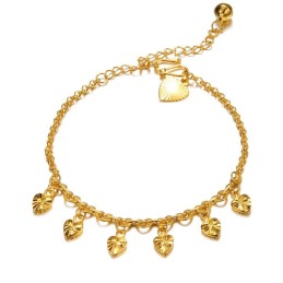 Qualität Und Quantität Garantiert: Weibliches Sweetheart-Fußkettchen Mit 18 Karat Goldbeschichtung Und Glocke
