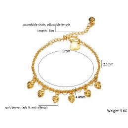 Qualität Und Quantität Garantiert: Weibliches Sweetheart-Fußkettchen Mit 18 Karat Goldbeschichtung Und Glocke