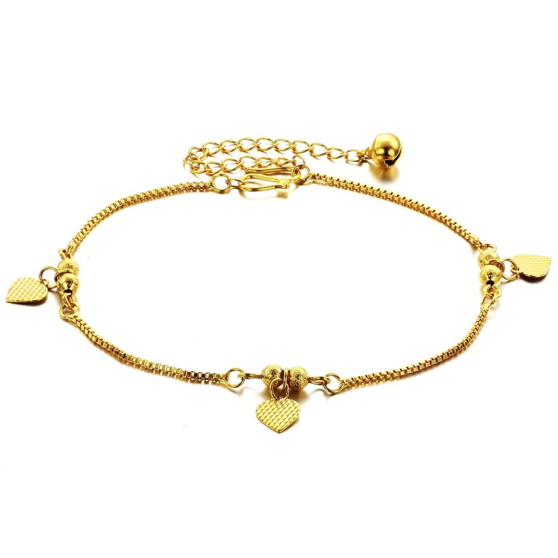 Qualität Und Quantität Garantiert: Weibliches Sweetheart-Fußkettchen Mit 18 Karat Vergoldung Qualität Und Quantität Garantiert: Weibliches Sweetheart-Fußkettchen Mit 18 Karat Vergoldung