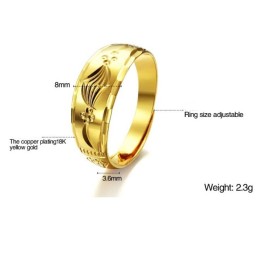 Zuverlässiger Ruf Weiblicher Prägnanter 18 Karat Vergoldeter Ring