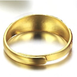 Hochwertiger, Klassischer Damenring Mit 18 Karat Goldbeschichtung