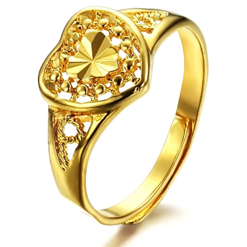 Bekannt Für Seinen Hochwertigen, 18 Karat Vergoldeten Herzring Für Damen Bekannt Für Seinen Hochwertigen, 18 Karat Vergoldeten Herzring Für Damen