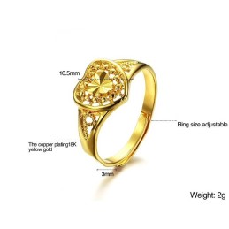 Bekannt Für Seinen Hochwertigen, 18 Karat Vergoldeten Herzring Für Damen