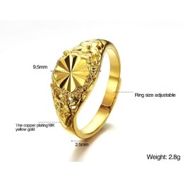 Qualität Und Quantität Garantiert: Klassischer Damenring Mit 18 Karat Goldbeschichtung