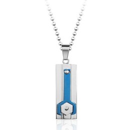 Mechanischer Anhänger Aus Ruhigem Blauem Titan – Kostenlose Kette
