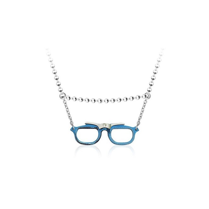 Beliebter Titan-Anhänger In Brillenform Für Herren – Kostenlose Kette Beliebter Titan-Anhänger In Brillenform Für Herren – Kostenlose Kette