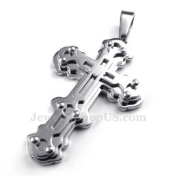 Exquisite Herren-Halskette Mit Kreuzanhänger Aus Silber Und Titan (Inkl. Kette)