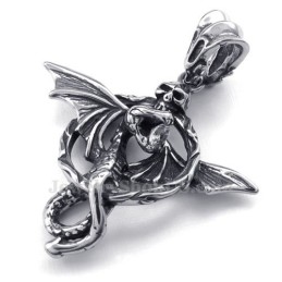 Exquisite Halskette Mit Flugsaurier-Anhänger Aus Titan (Kostenlose Kette)