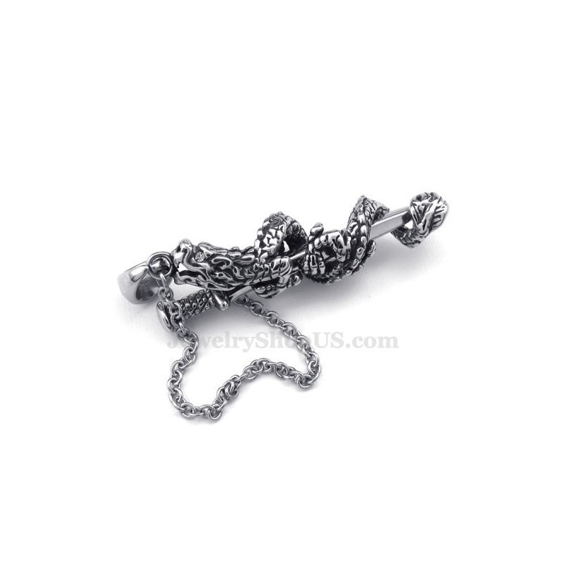 Halskette Mit Drachenschwert-Anhänger Aus Titan (Kostenlose Kette) Halskette Mit Drachenschwert-Anhänger Aus Titan (Kostenlose Kette)