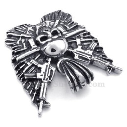 Halskette Mit Totenkopf-Anhänger Aus Titan (Kostenlose Kette)