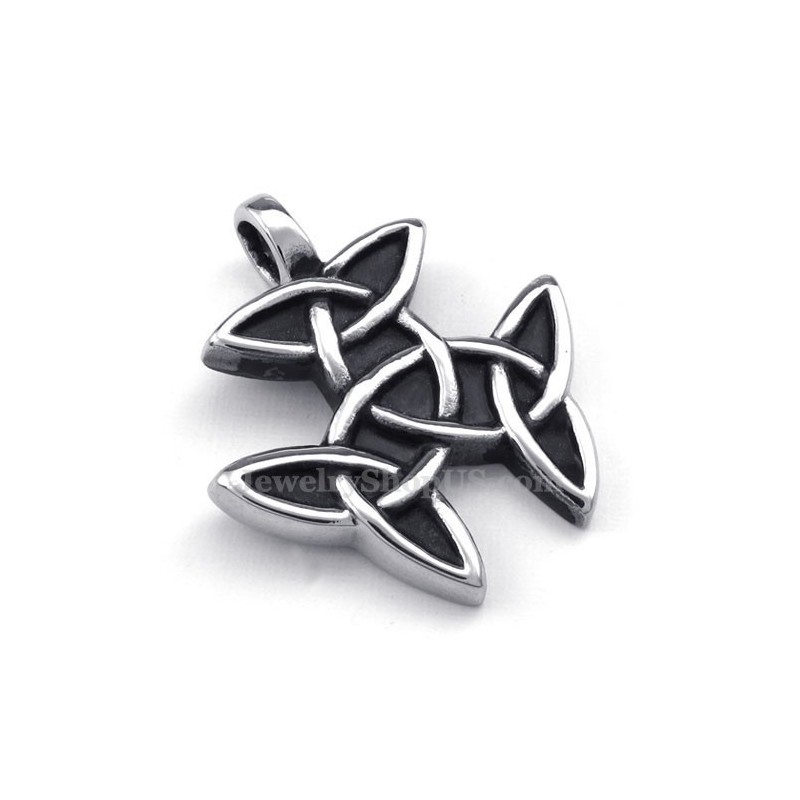 Halskette Mit Keltischem Knotenanhänger Aus Titan (Kostenlose Kette) Halskette Mit Keltischem Knotenanhänger Aus Titan (Kostenlose Kette)
