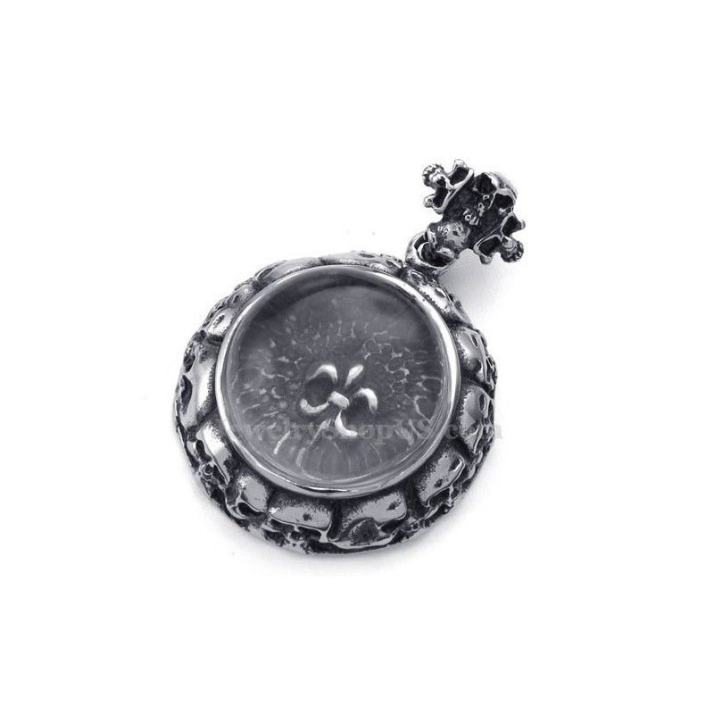 Halskette Mit Kreuzanhänger Aus Titan Mit Totenkopf (Inkl. Kette) Halskette Mit Kreuzanhänger Aus Titan Mit Totenkopf (Inkl. Kette)